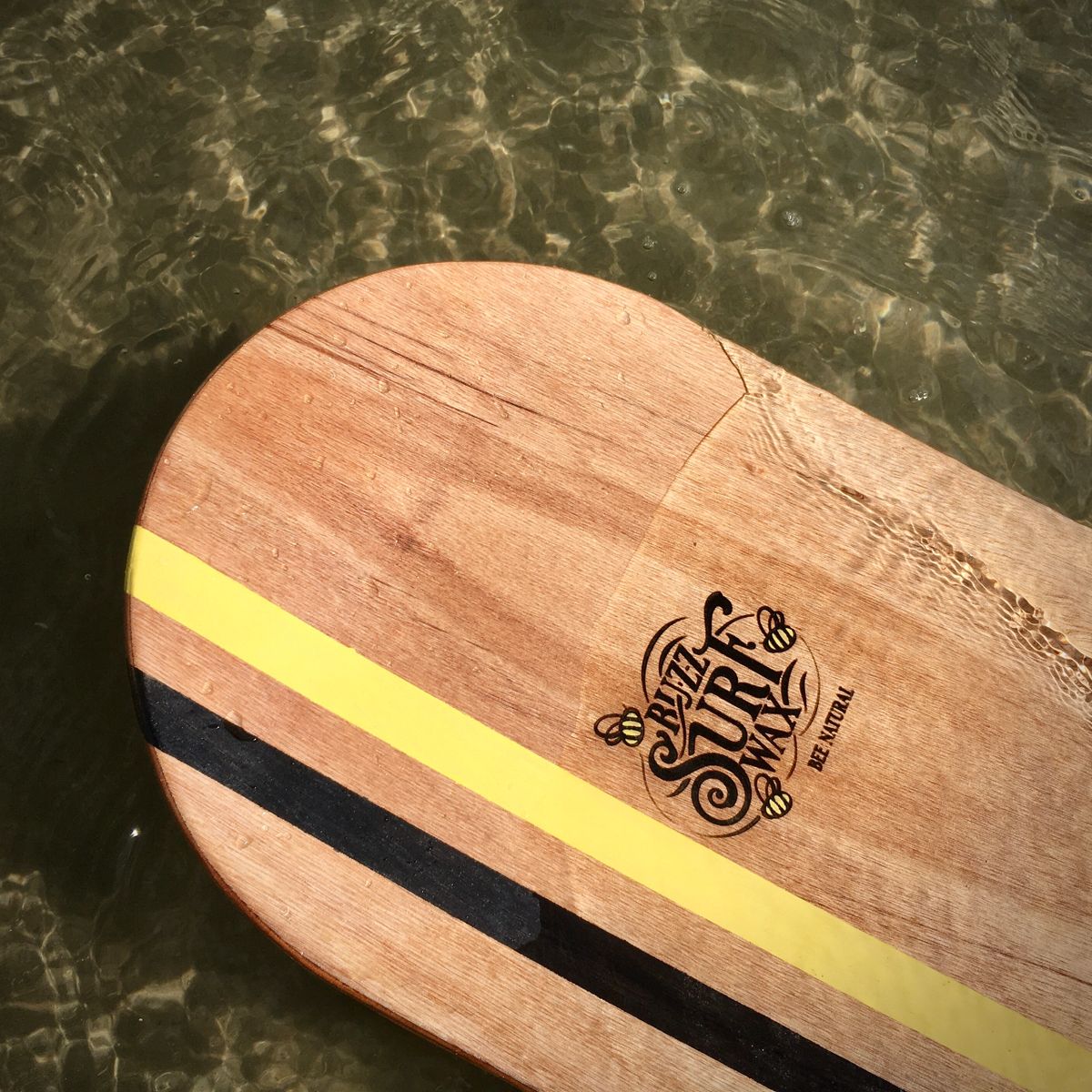 Buzz Surf Wax Wooden Belly Board by Fatbouy Belly Boards